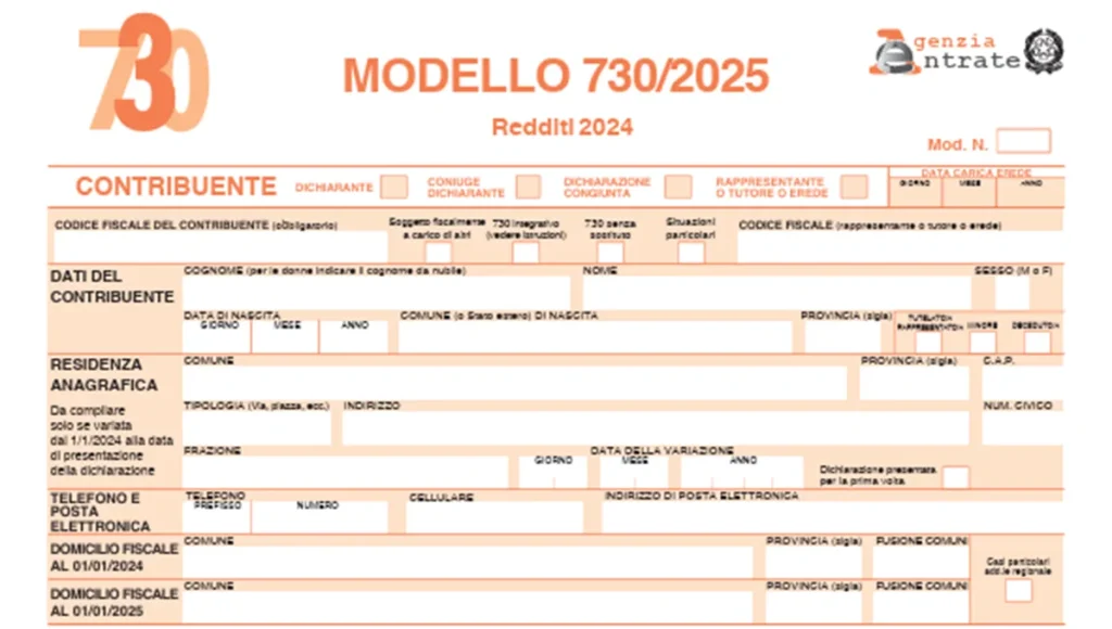 Modello 730 precompilato 2026