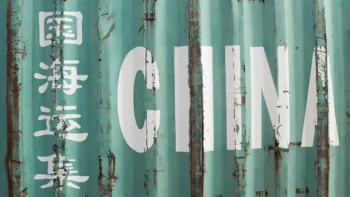 Un container di merci provenienti dalla Cina