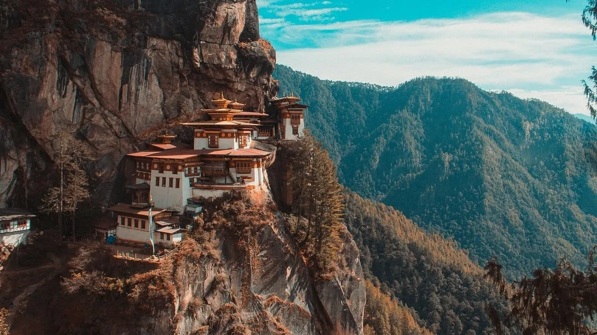 Il monastero di Taktsang nella valle di Paro, nel Bhutan