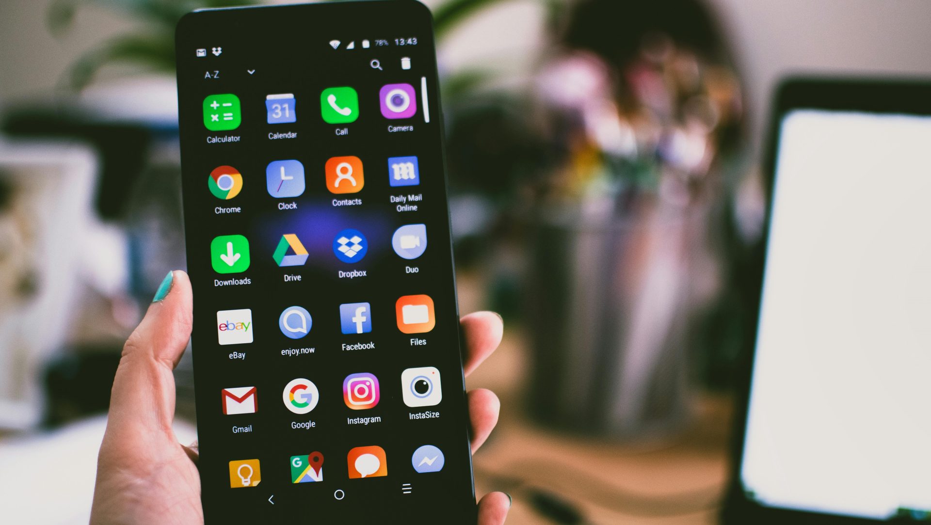 Immagine in primo piano di uno smartphone