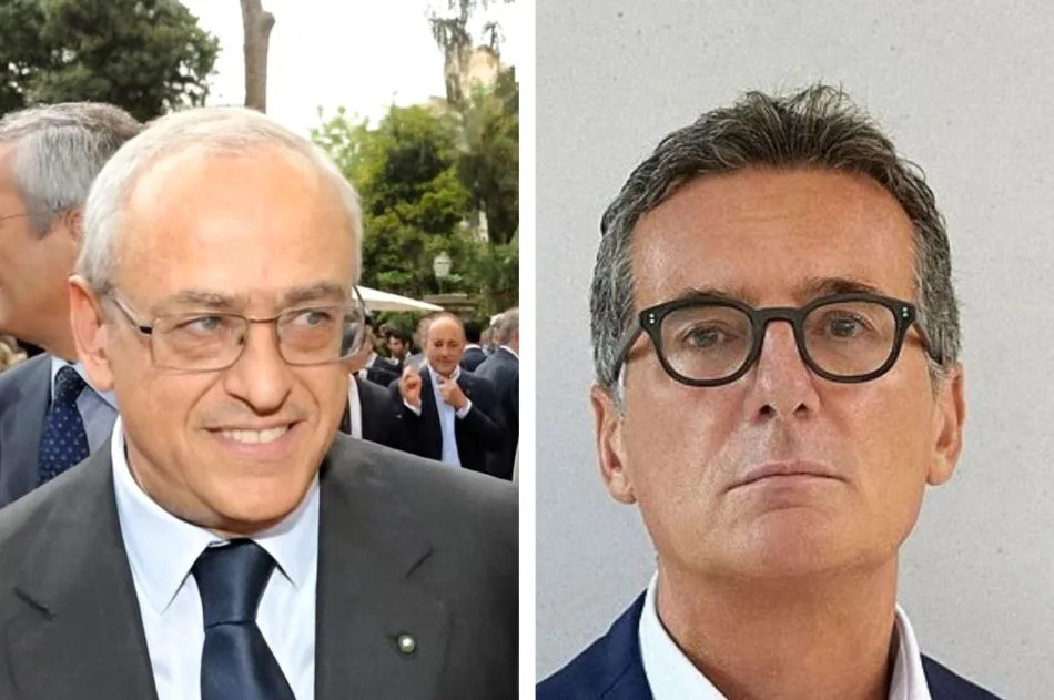 Francesco Gaetano Caltagirone e Francesco Milleri in una foto affiancata dall'intelligenza artificiale - By FotorAI