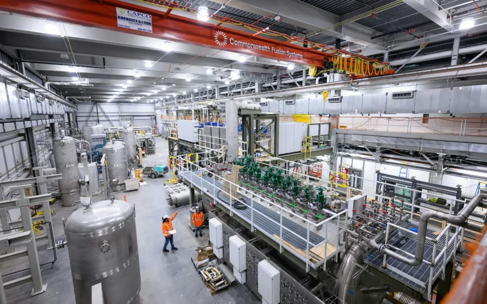 L'interno di un impianto di Commonwealth Fusion Systems