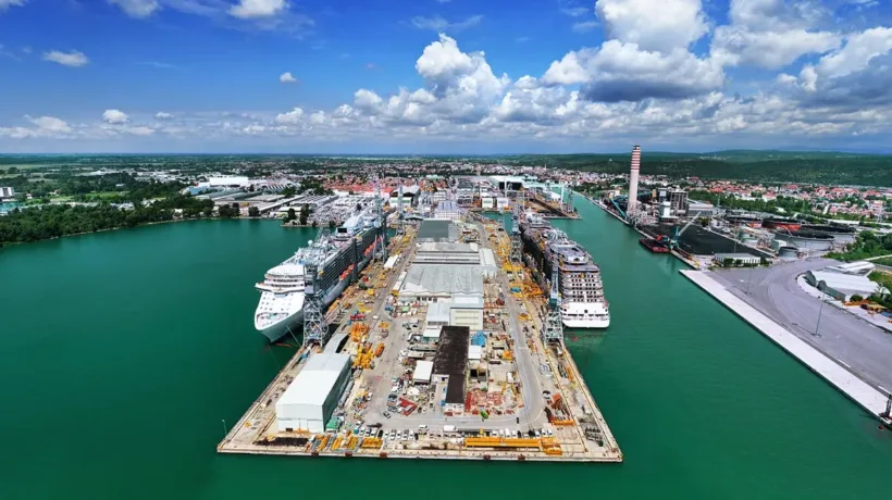 Immagnine cantiere navale Fincantieri di Monfalcone, presa dal sito Fincantieri