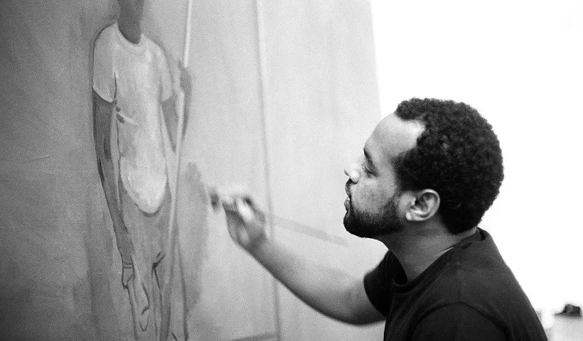 Noah Davis al lavoro a Los Angeles nel 2009