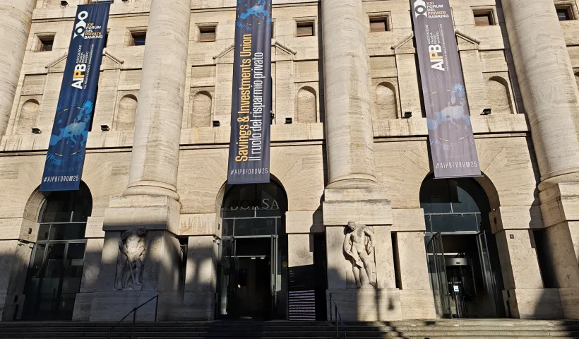 La sede di Borsa Italiana nel giorno del XXI Forum del Private Banking organizzato da Aipb