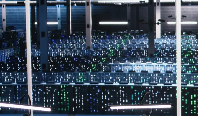 Un data center che gestisce sistemi di AI