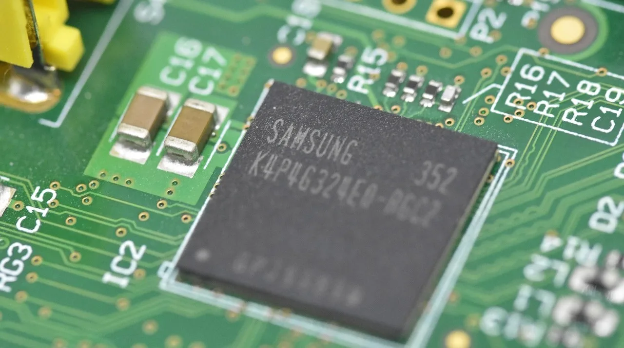 Immagine di un chip Samsung