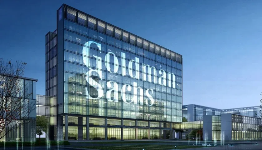 una foto della sede di Goldman Sachs