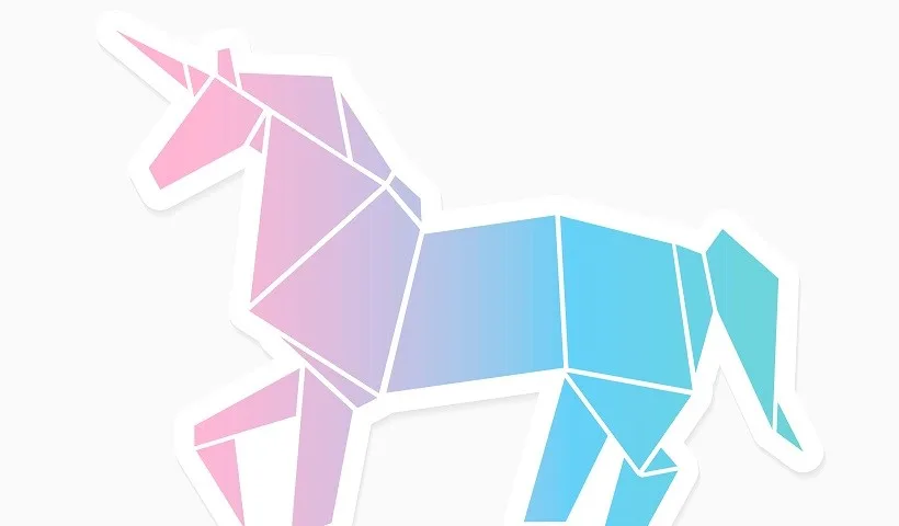 Un unicorno fatto di origami