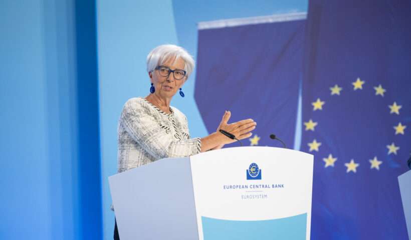 Christine Lagarde, Bce, confernza stampa a Francoforte