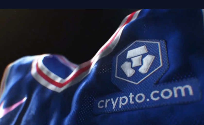 Magliette sponsorizzate da Crypto.com. By Crypto.com website