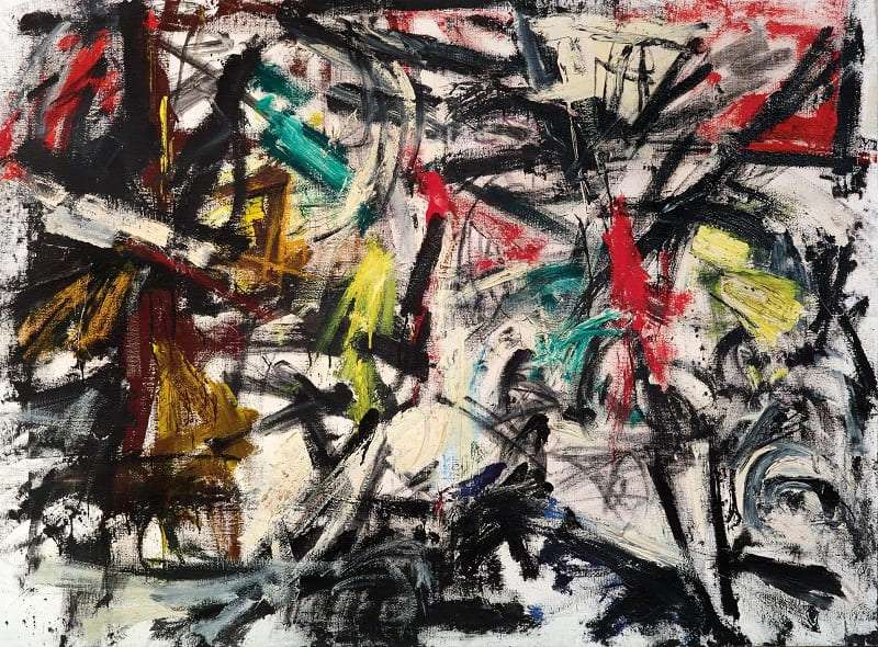 Il quadro Tensione n. 4 di Emilio Vedova