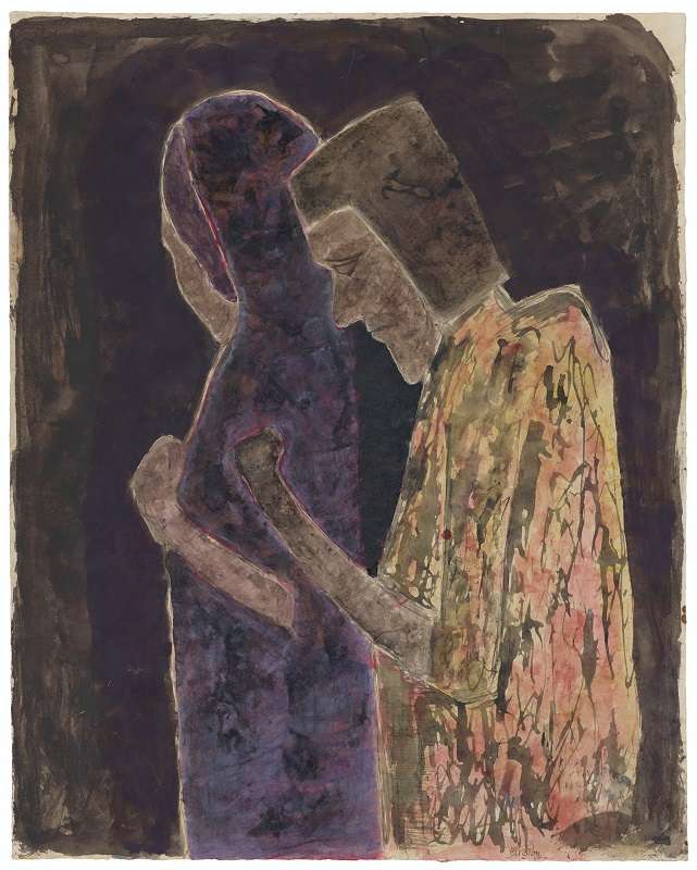 Il quadro Untitled (Couple) di Rabindranath Tagore