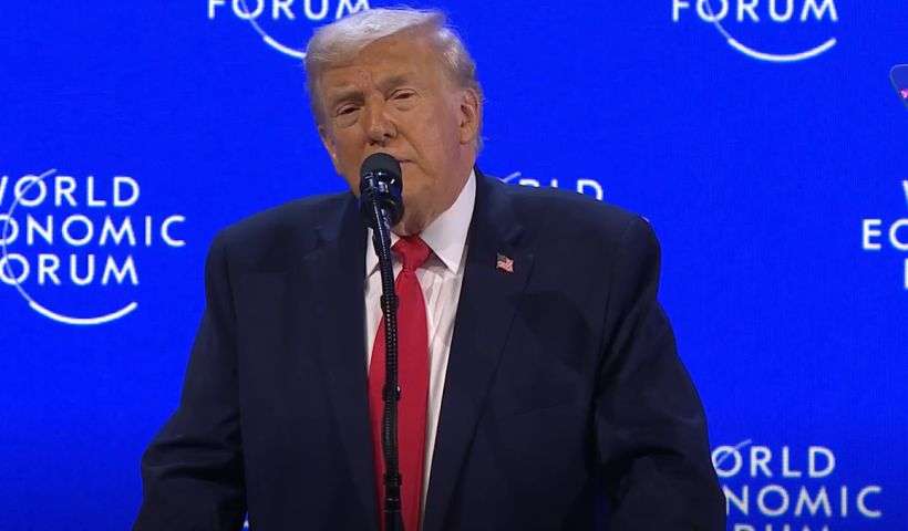 donald trump durante il suo discorso a davos 2026