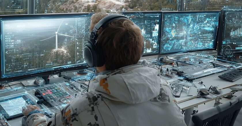 Quantum computing - immagine di una serie di computer potenti collegati