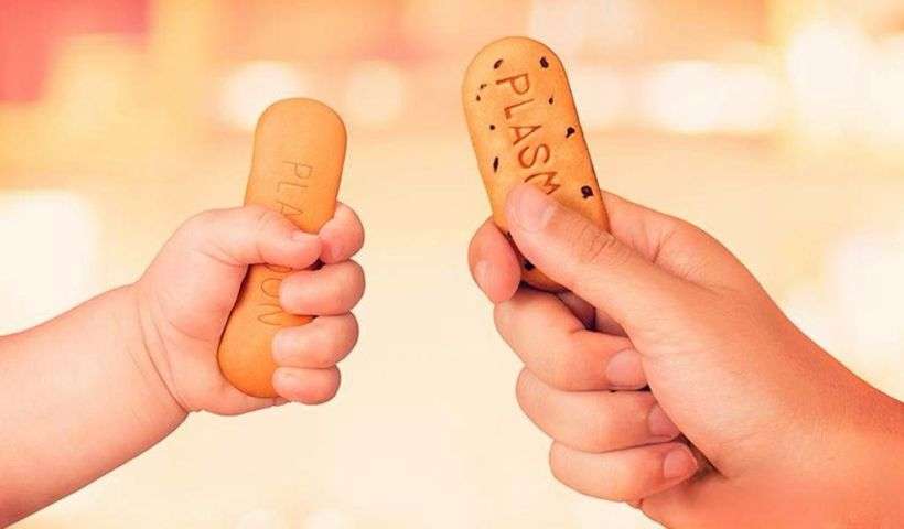 foto che ritrae due mani che tengono due biscotti plasmon