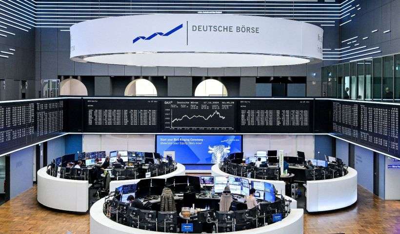 na foto del floor interno di Deutsche Börse
