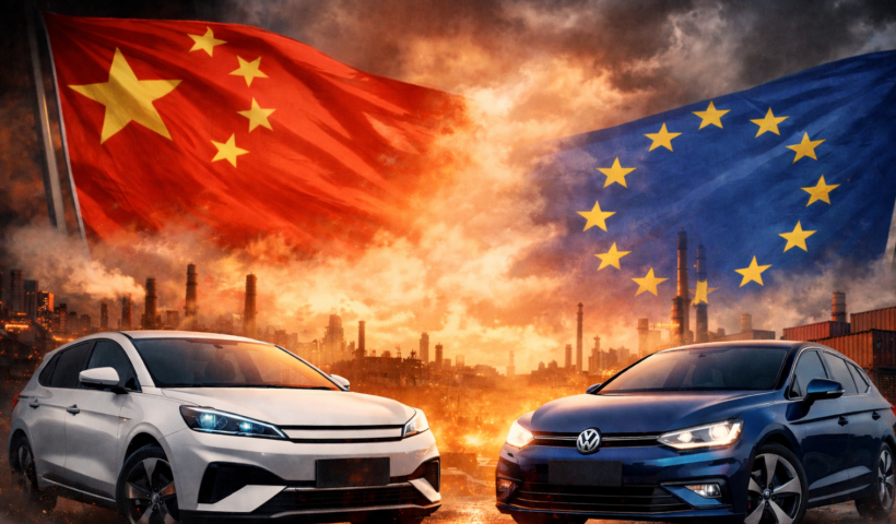 immagine di un'auto cinese e una europea creata dall'IA con ChatGPT