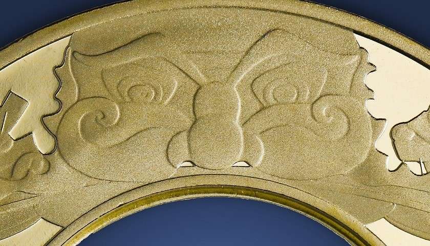 Il particolare della moneta su Pinocchio e Collodi inserita nella Collezione Numismatica 2026