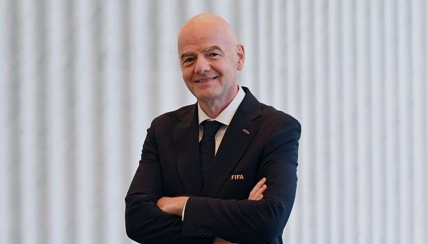 Un primo piano di Gianni Infantino