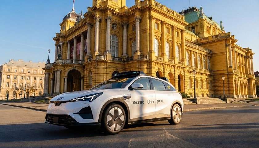 Il robotaxi di Verne, Uber e Pony.ai a Zagabria