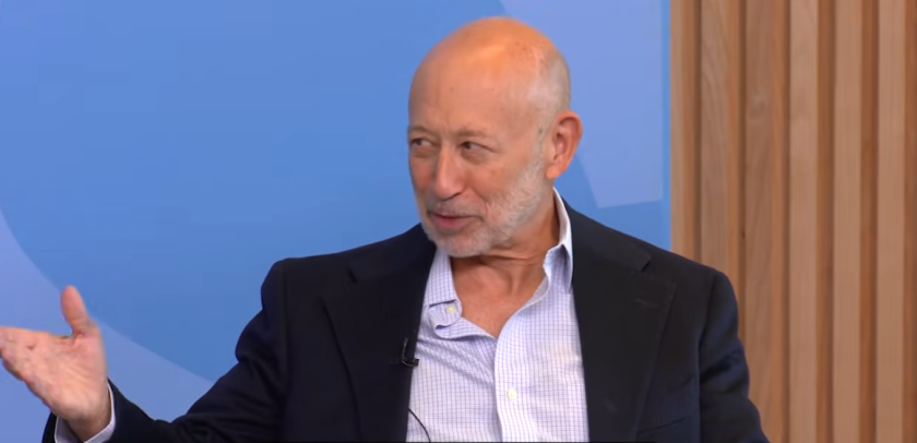 Lloyd Blankfein, ex amministratore delegato di Goldman Sachs durante la crisi dei mutui subprime nel corso dell'intevista con Pablo Salame di Citadel. Tratta da youTube Citadel