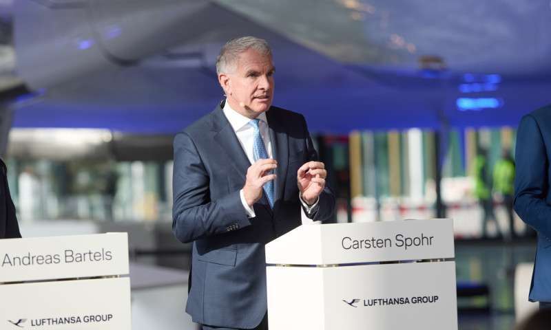 una foto di Carsten Spohr, amministratore delegato di Lufthansa