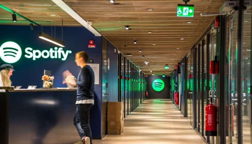una foto di una delle sedi di Spotify