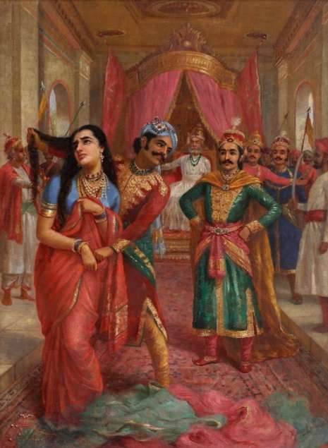 Draupadi Vastraharan di Raja Ravi Varma