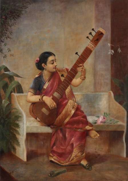 Music Hath Charms (Kadambari) di Raja Ravi Varma