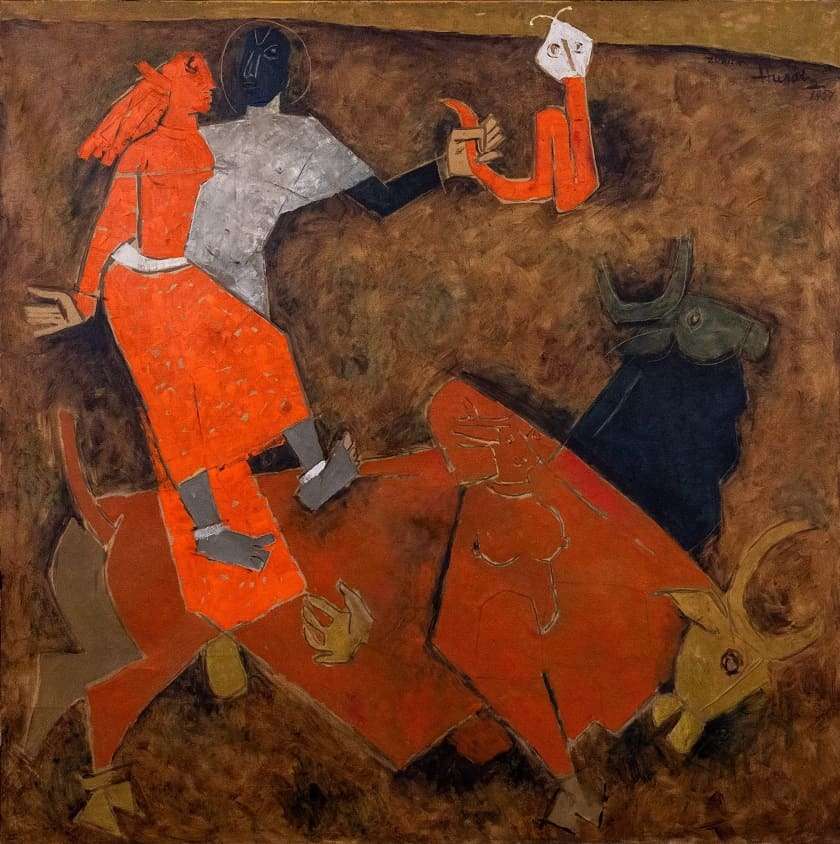 Untitled (Reincarnation) di Maqbool Fida Husain