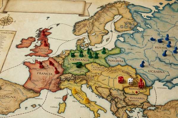 Cartina Europa stile risiko