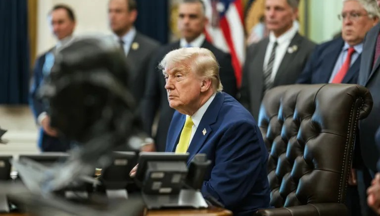 Trump Exxon Mobil Chevron - Immagine di Trump alla Casa Bianca