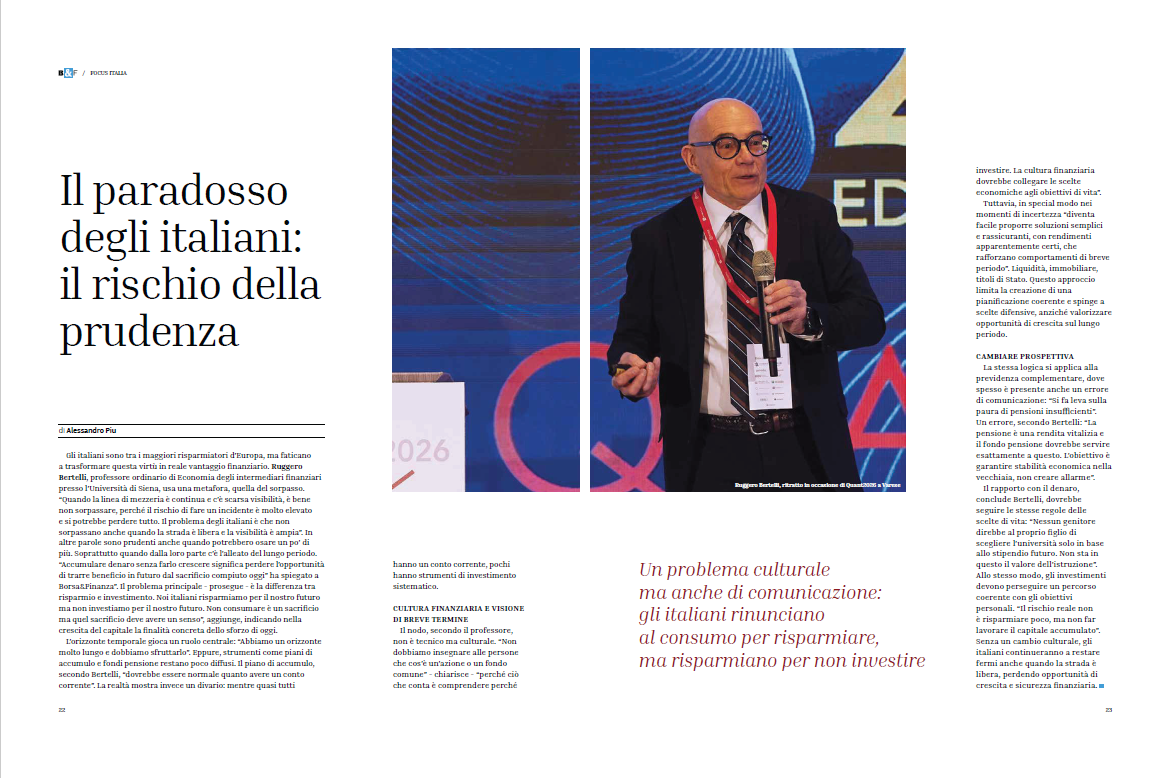 Le pagine dell'articolo pubblicato sullo Speciale Borsa&Finanza numero 2.