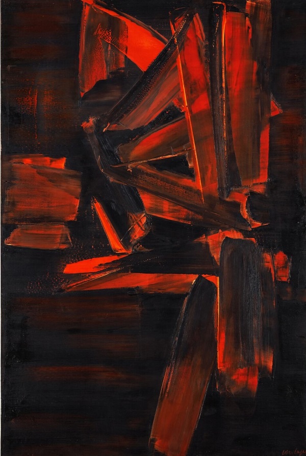 Peinture 195 x 130 cm, 4 août 1961 di Pierre Soulages