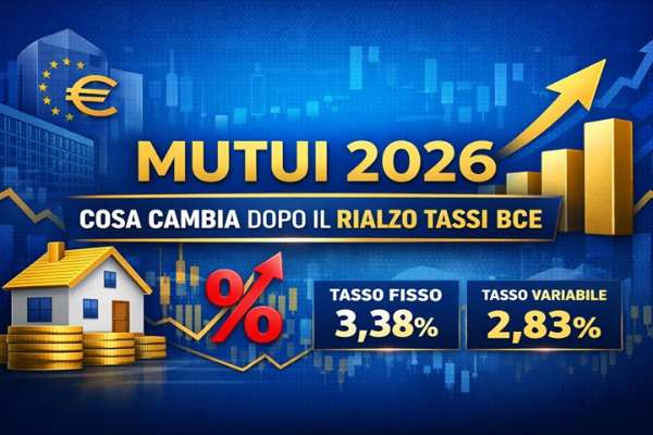 Mutui 2026: cosa cambia dopo il rialzo dei tassi BCE su rate e nuove richieste