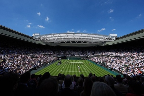 Una partita sul campo centrale di Wimbledon