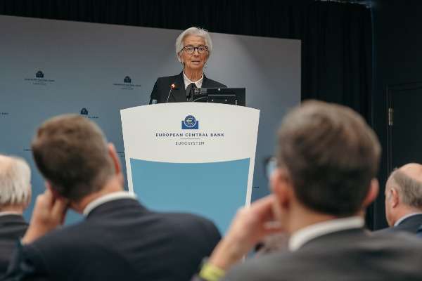 La presidente della BCE Christine Lagarde interviene a un evento ufficiale della Banca centrale europea