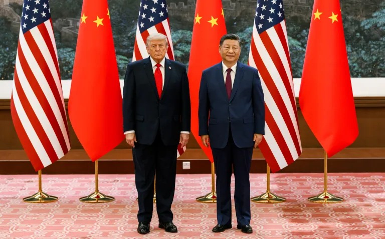 Usa-Cina: immagine dei presidente Donald Trump e Xi Jinping
