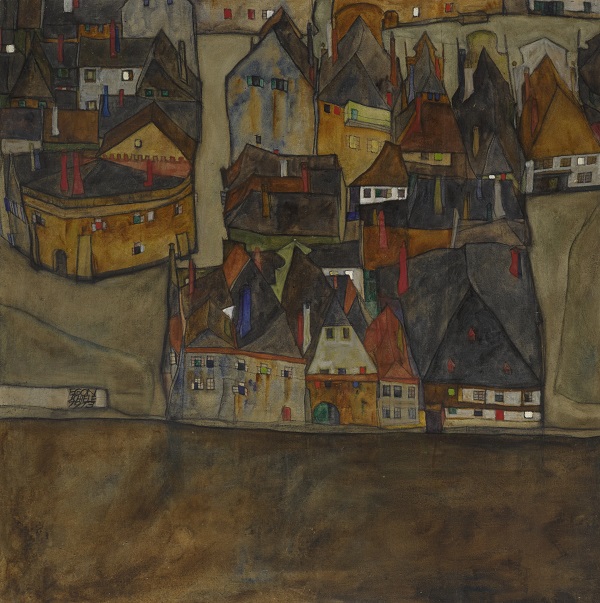 Dämmernde Stadt (Die kleine Stadt II) di Egon Schiele