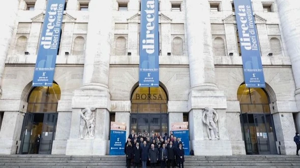 Il giorno della quotazione di Directa sim a Piazza Affari