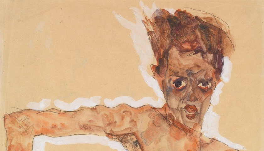 Un autoritratto di Egon Schiele del 1911