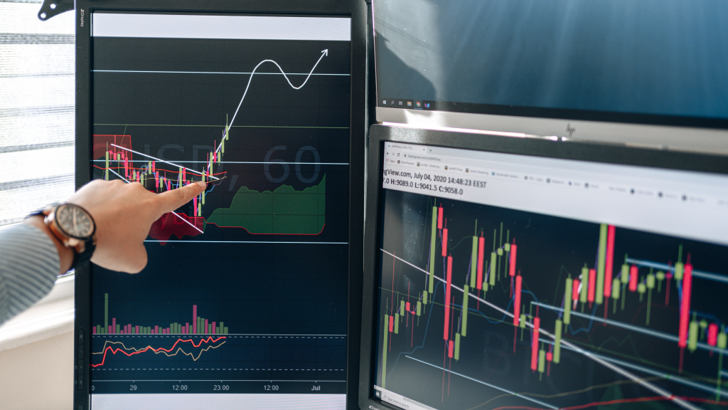 Dividendi - Immagini di monitor di trading